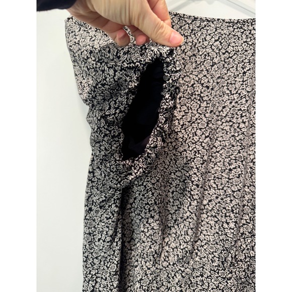 Madewell Women Floral Print V Neck Short Sleeve Midi Dress Size 14 - Picture 8 of 11